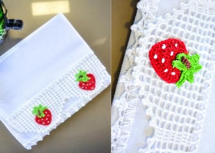 caseado para barrado de crochê