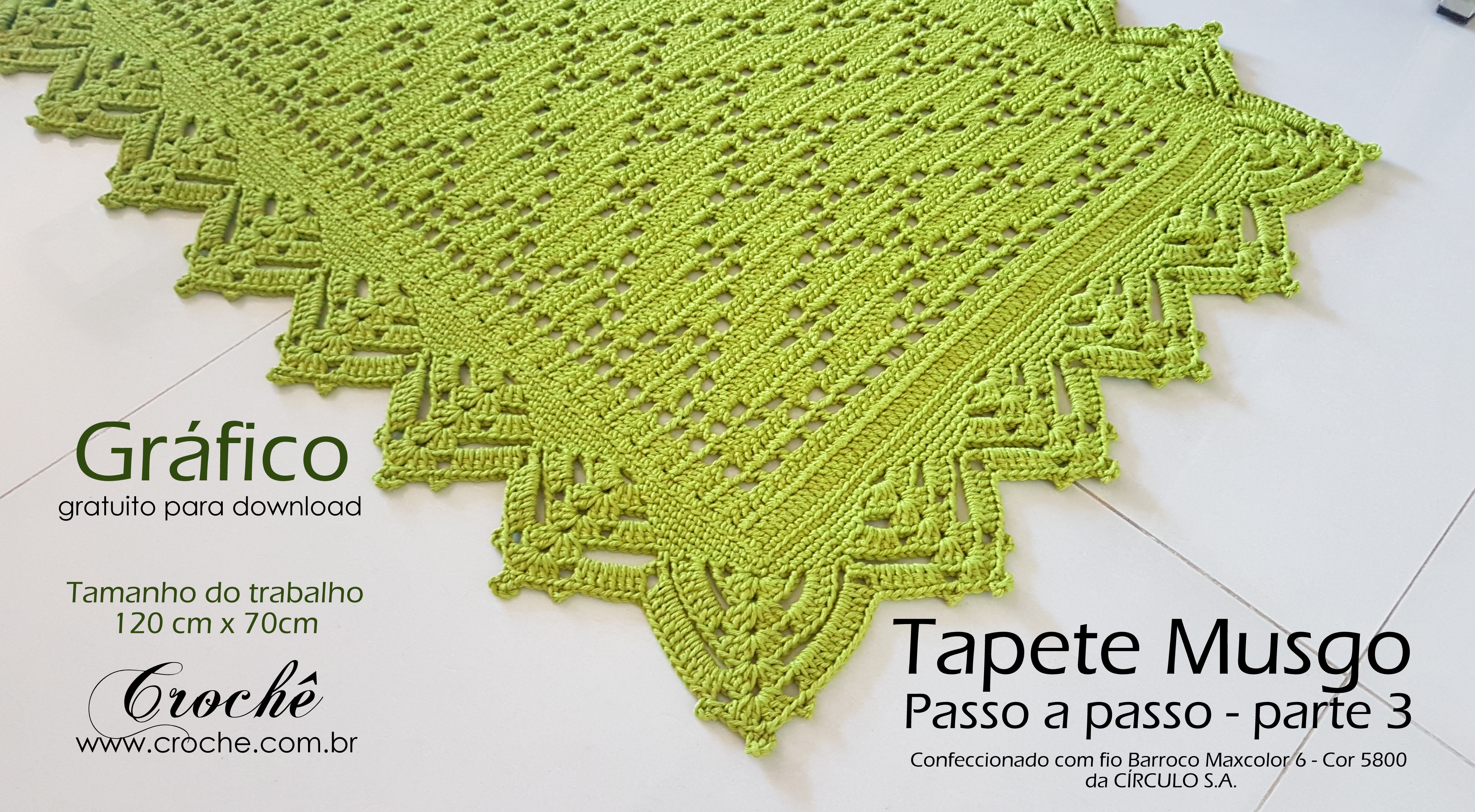 bico de crochê fácil gráfico