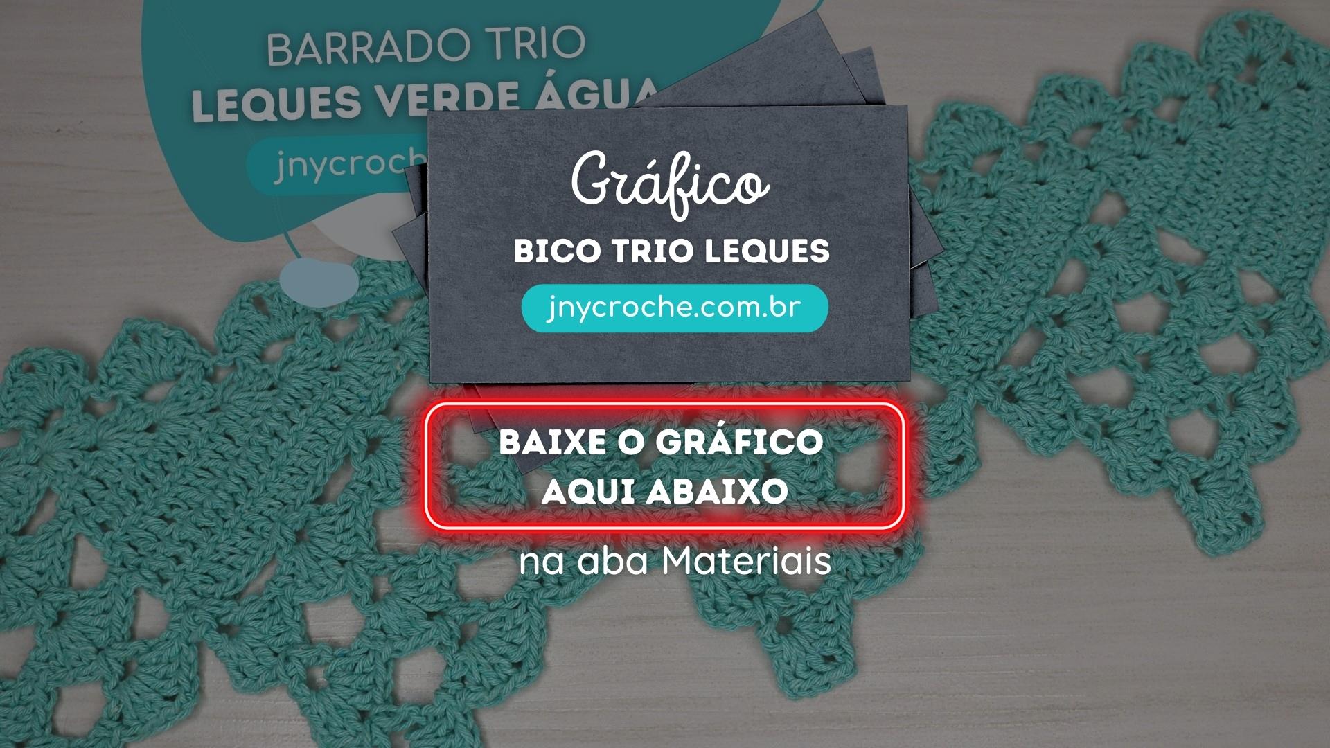 bico de crochê carreira única gráfico
