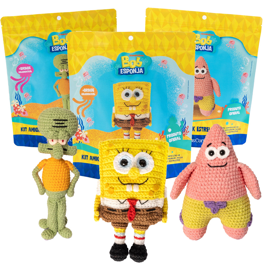 Bob Esponja crochê passo a passo