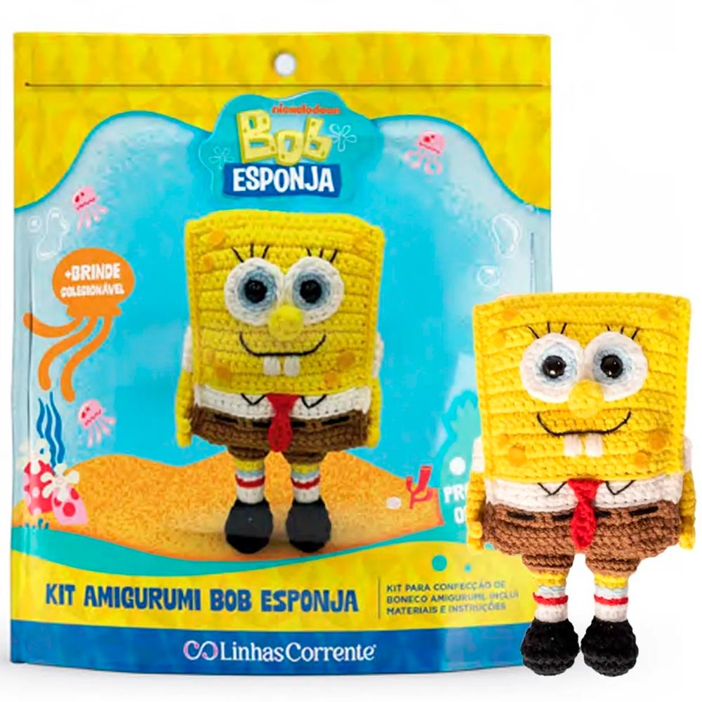 como fazer Bob Esponja de crochê