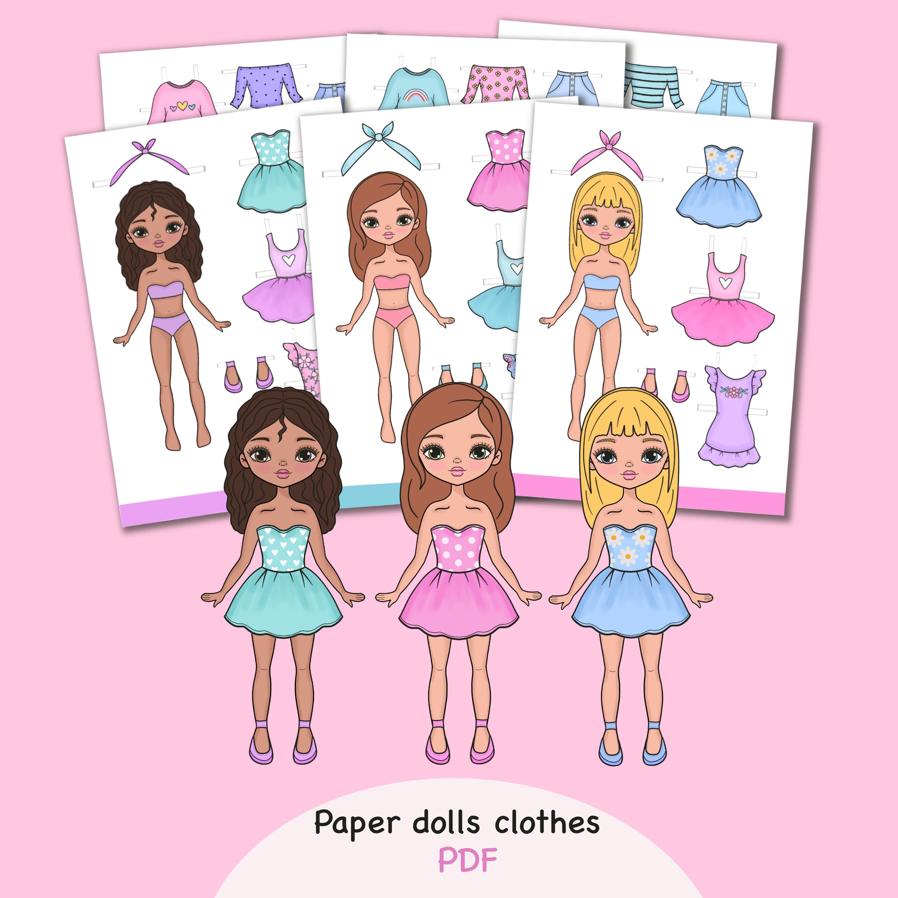 boneca de papel para vestir
