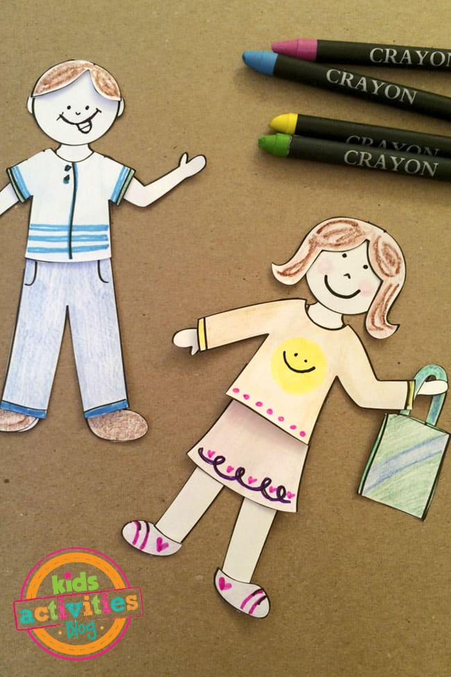 diy boneca de papel