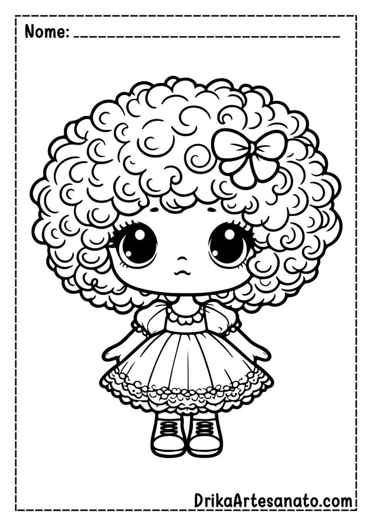 desenhos de bonecas para colorir