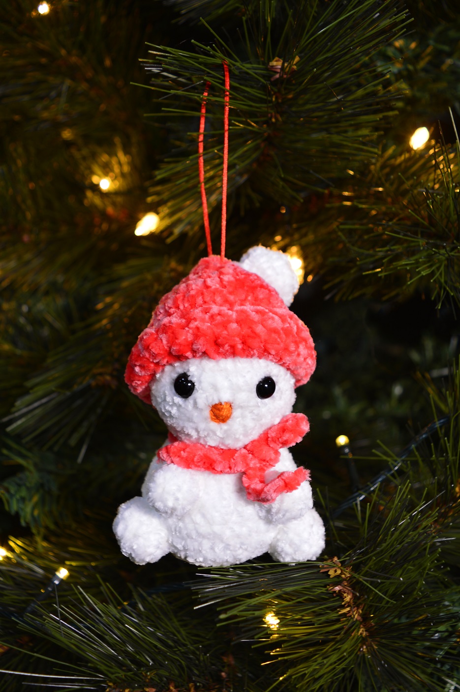 boneco de neve amigurumi passo a passo