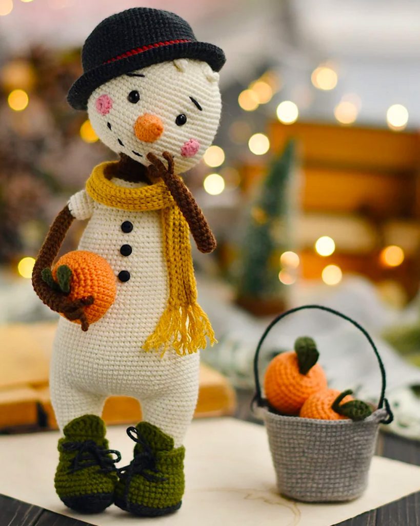 boneco de neve em crochê para vender