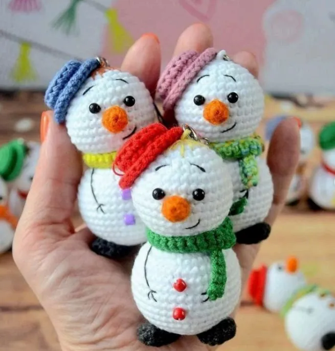 boneco de neve crochê fácil
