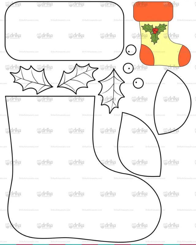 desenhos de botas de papai noel para pintar