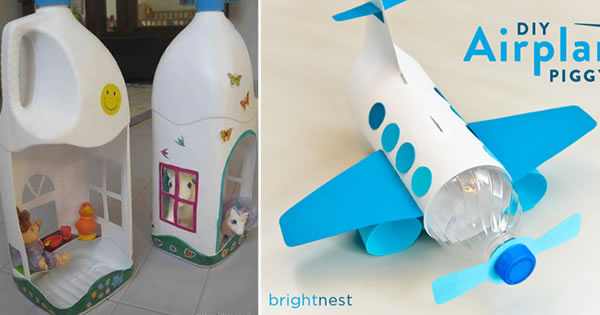 como fazer brinquedo com garrafa pet