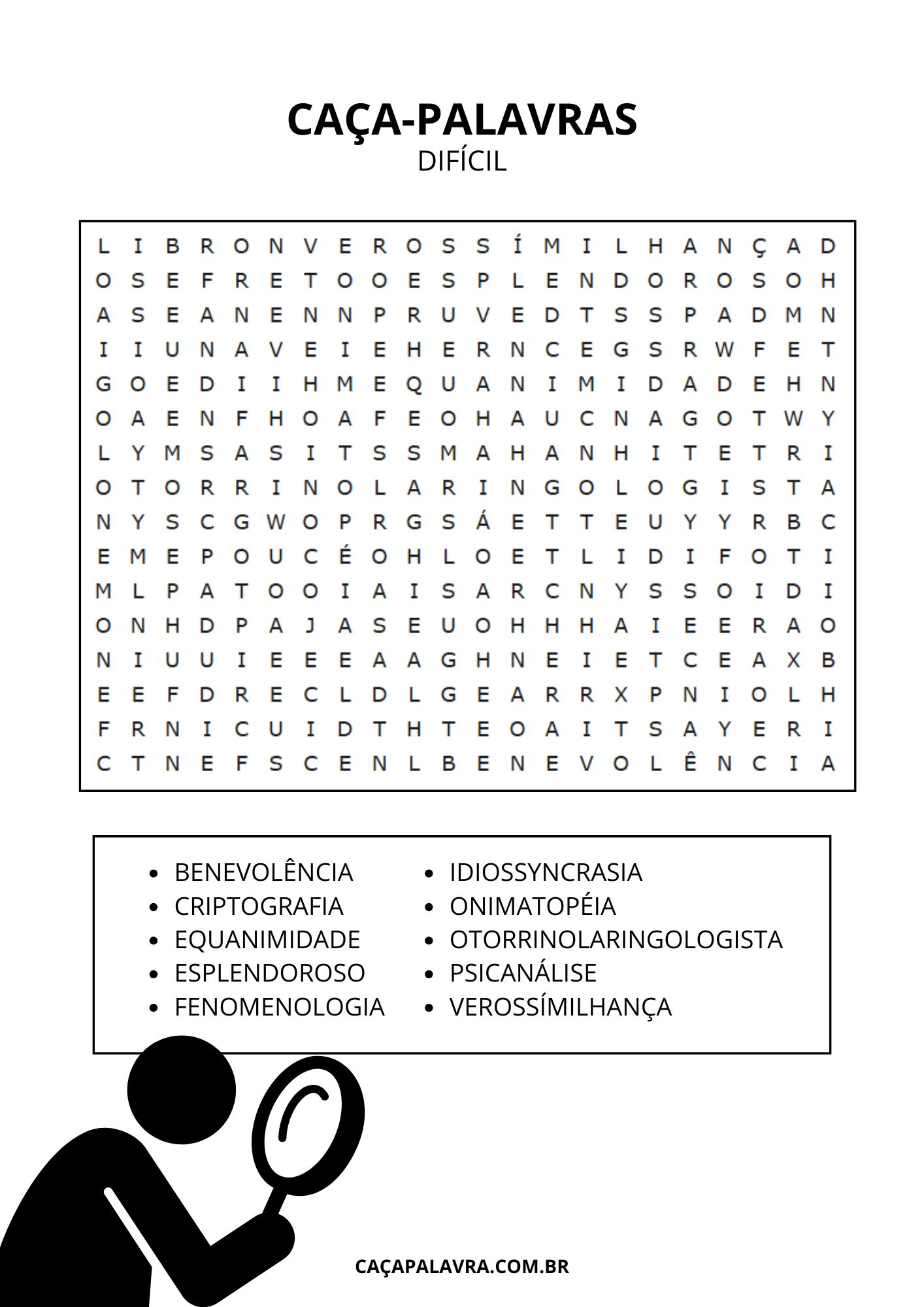 caça palavras difícil para imprimir pdf