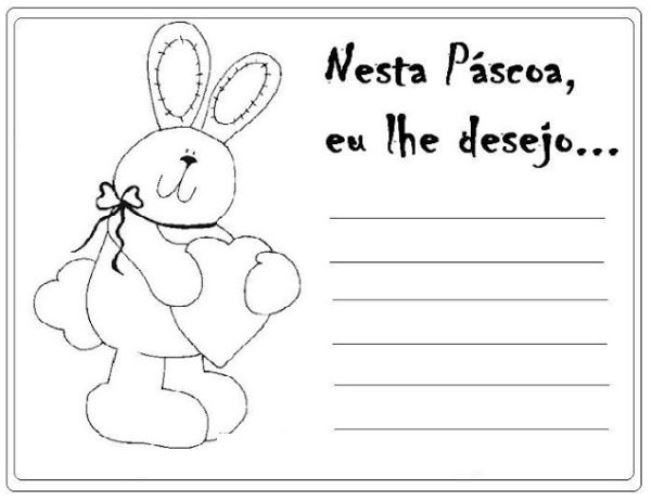 cartão de páscoa para escola