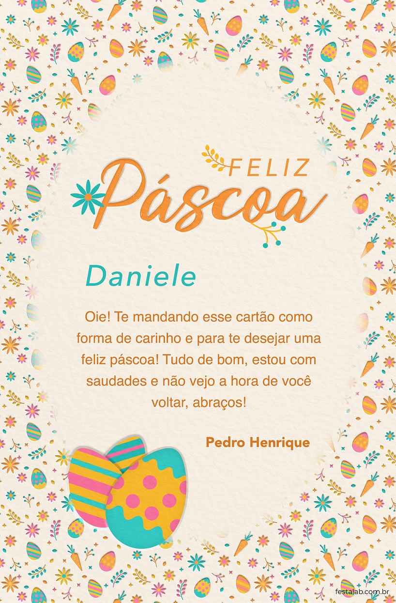 cartão de páscoa evangélico