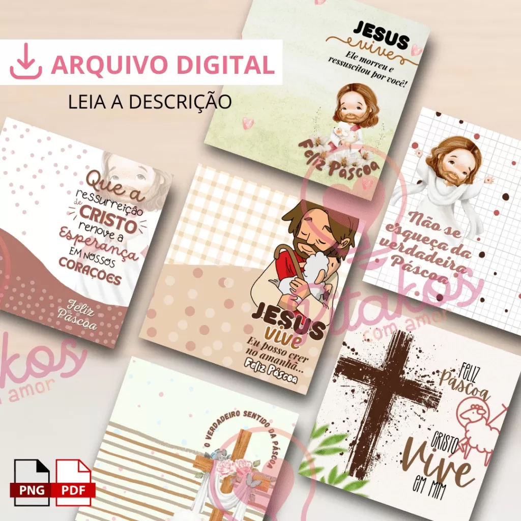 cartão de páscoa personalizado com foto