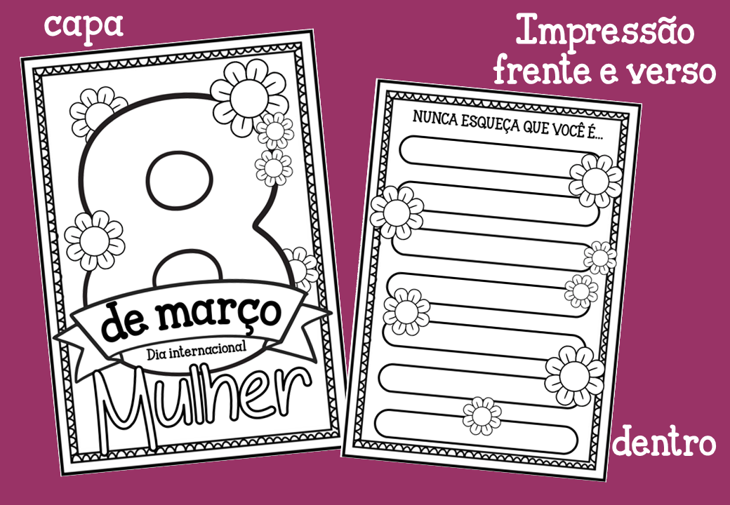 como fazer cartão dia da mulher