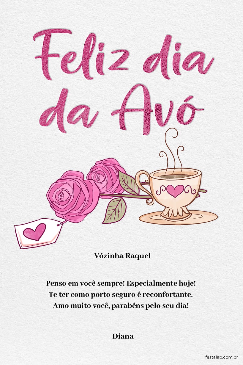 cartão para vovô para imprimir