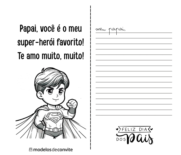 desenhos para colorir dia dos pais
