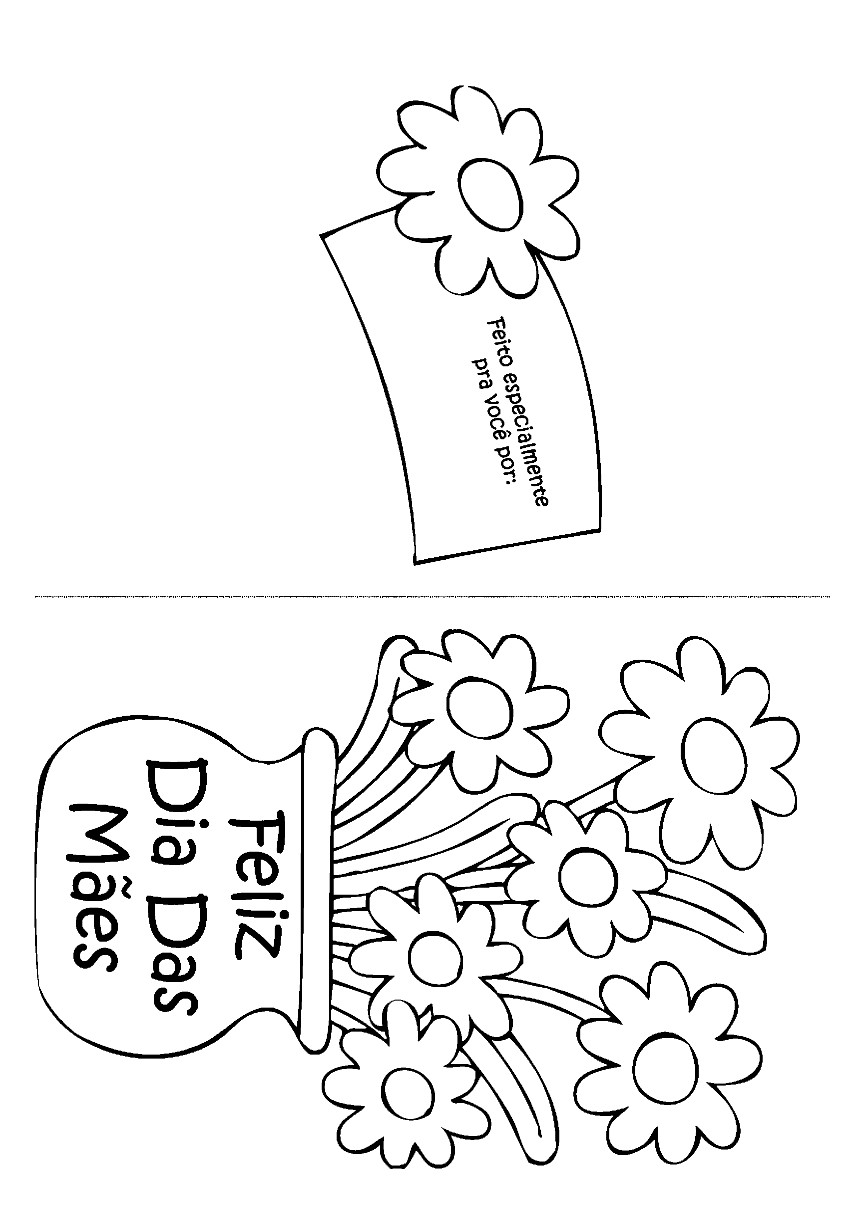 cartão dia das mães para imprimir e colorir