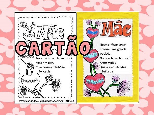 cartão dia das mães para colorir e imprimir