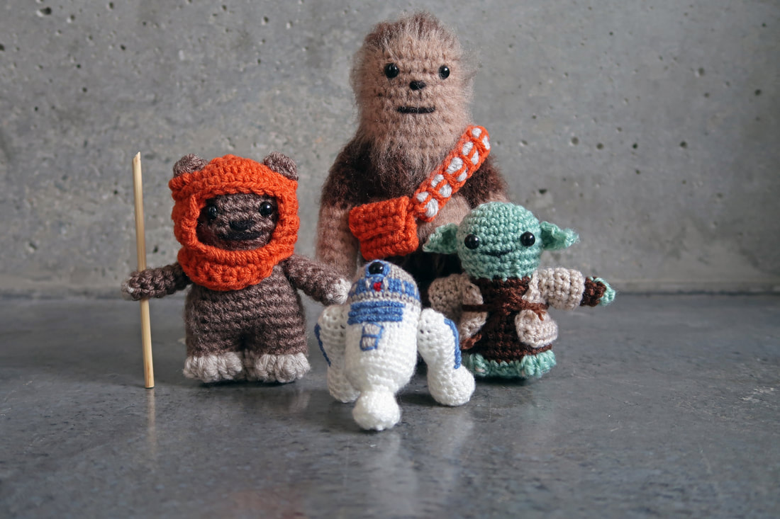 brinquedo de crochê do Chewbacca
