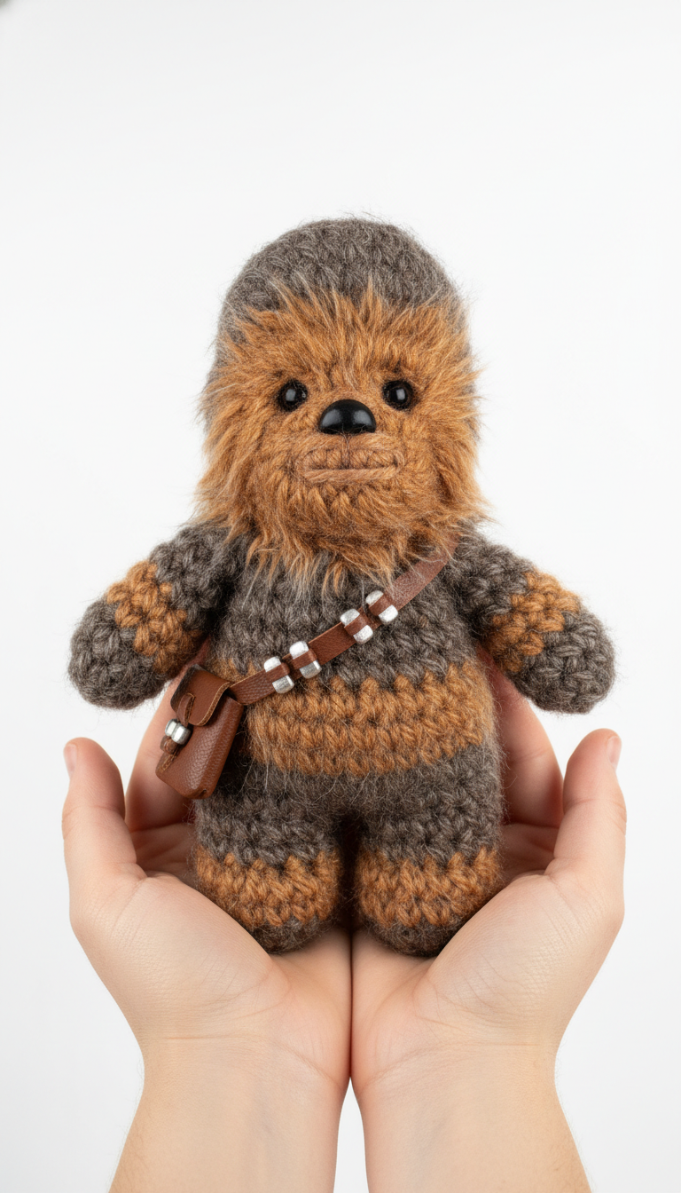 brinquedo de crochê do Chewbacca