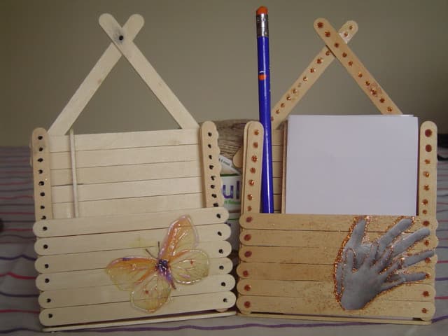 organizador de mesa palito de picolé
