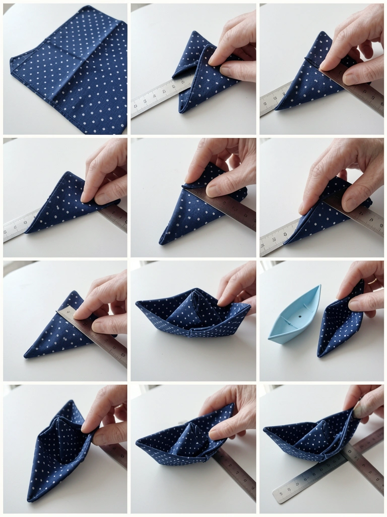 Régua sobre papel com vinco feito por unha na superfície lisa