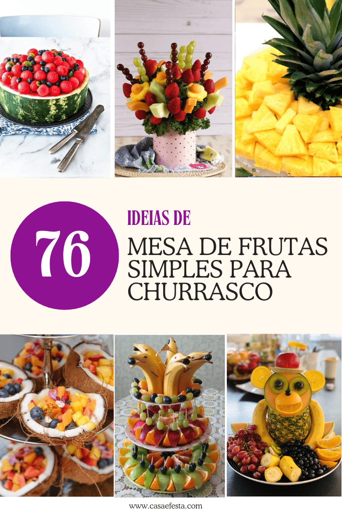 mesa de frutas simples e barata