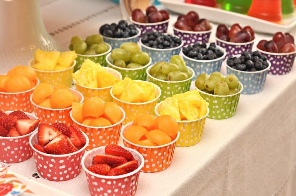 centro de mesa com frutas