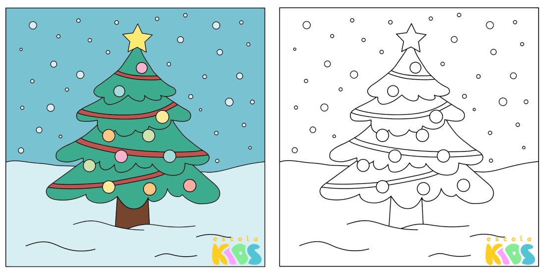 desenhos de enfeites de natal para colorir