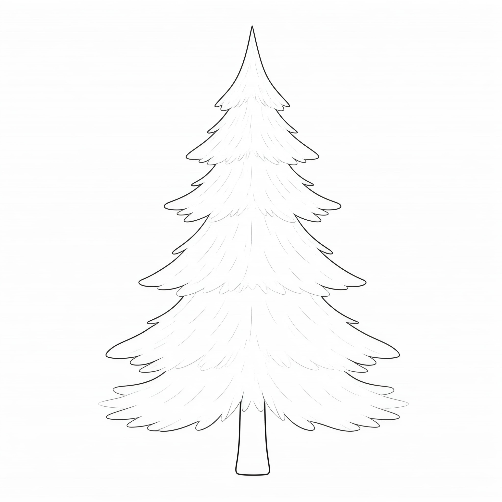 colorir árvore de natal simples