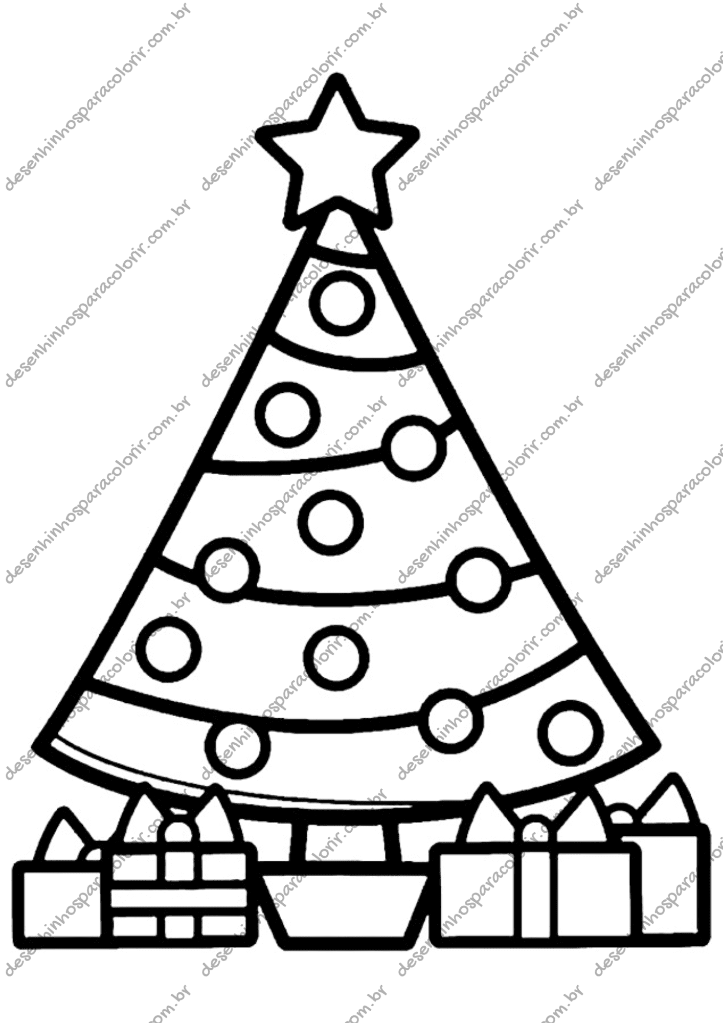 árvore de natal para pintar