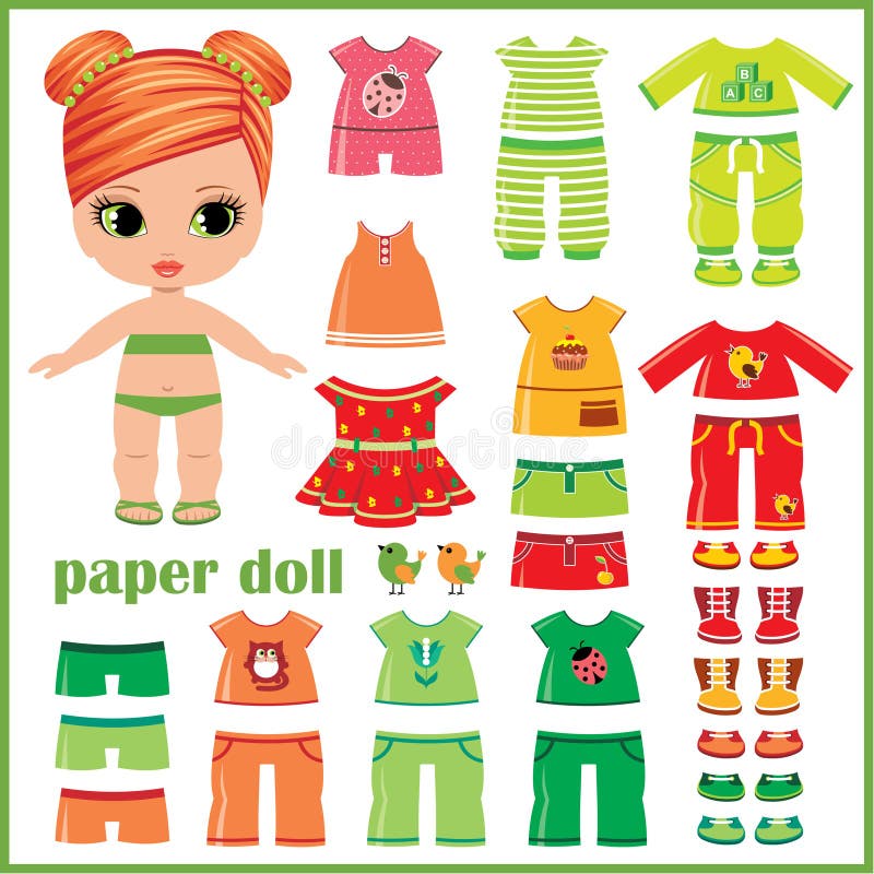 boneca de papel com moldes