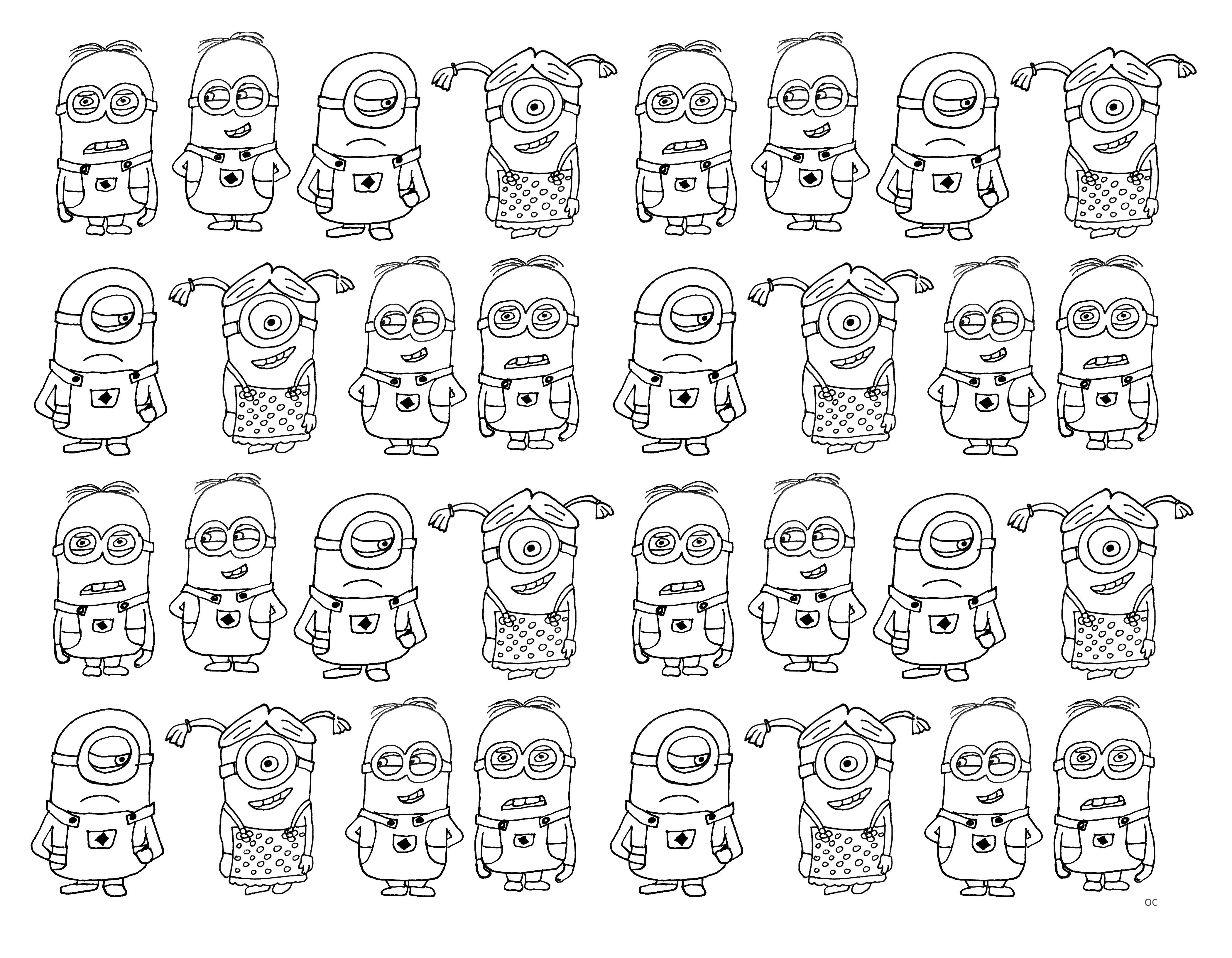 desenhos de personagens minions