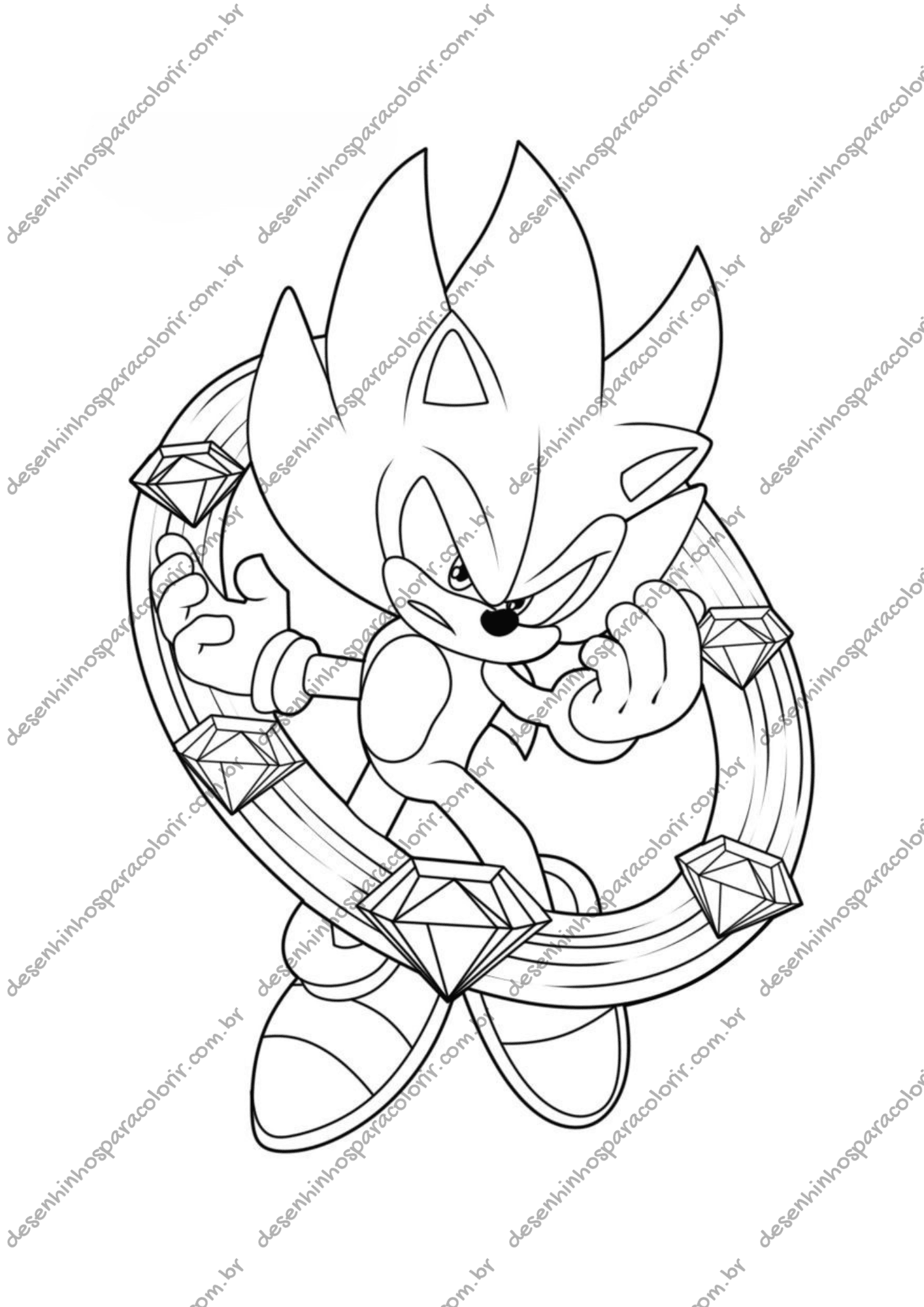 Sonic the Hedgehog para pintar