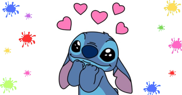 desenho do stitch com angel