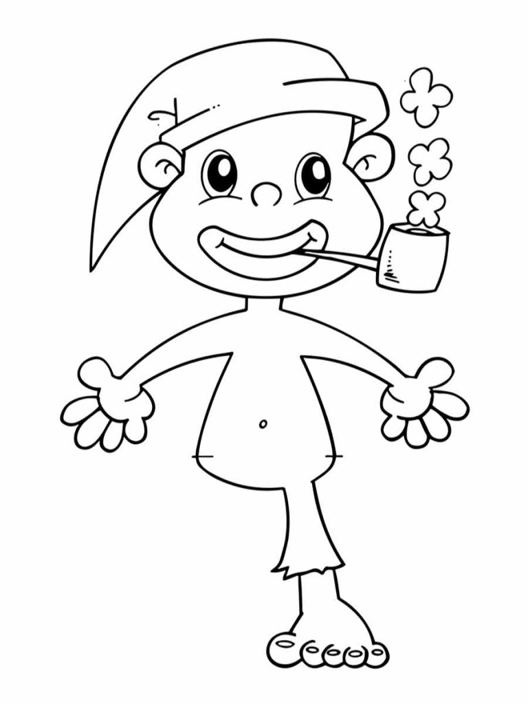 desenho do saci para colorir gratuito