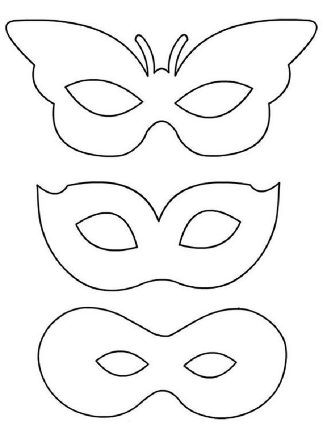 desenho de máscara de carnaval simples