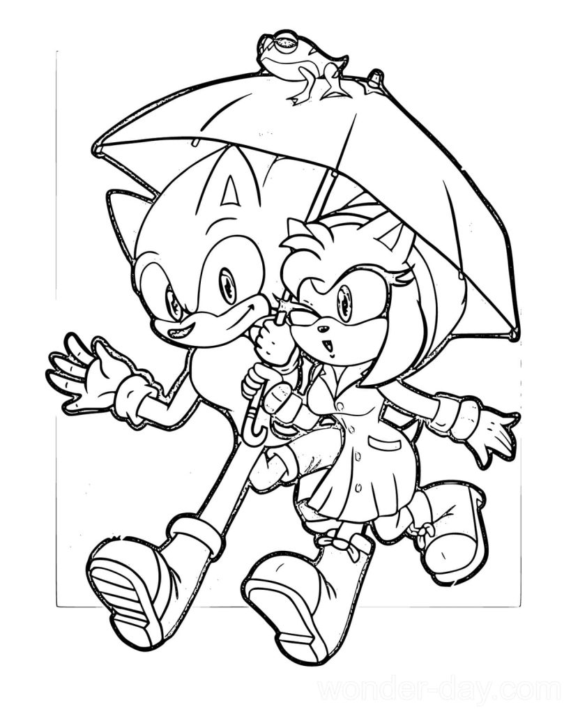 knuckles para colorir