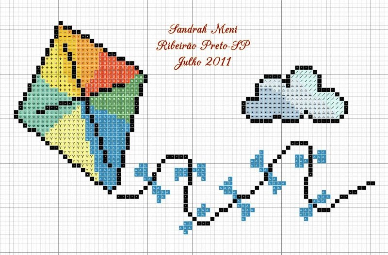 bordado ponto cruz infantil grátis