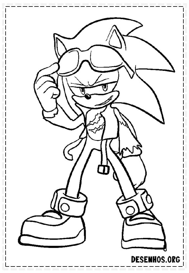 Sonic para colorir grátis
