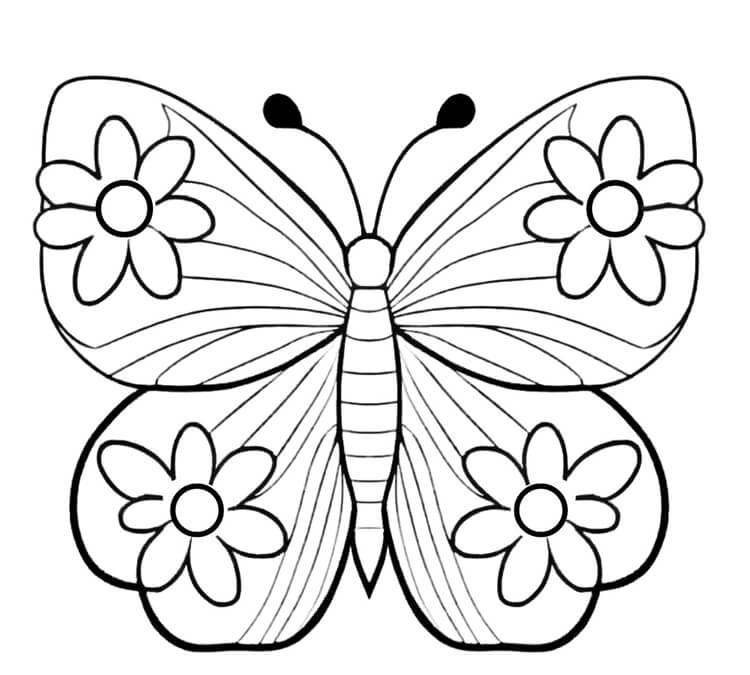 borboleta para colorir infantil