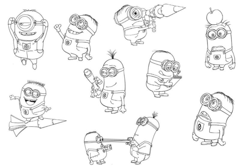 colorir personagens minions