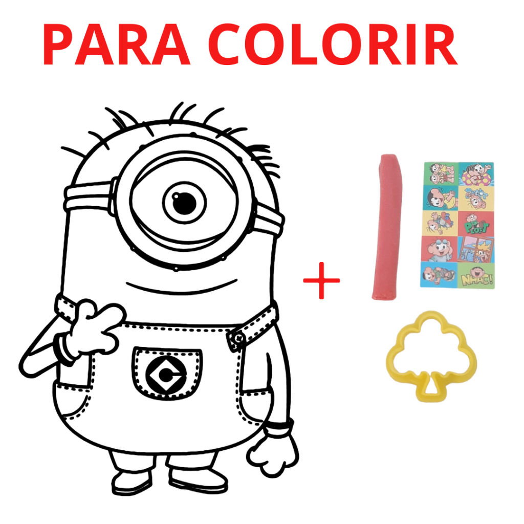 atividade infantil minions colorir
