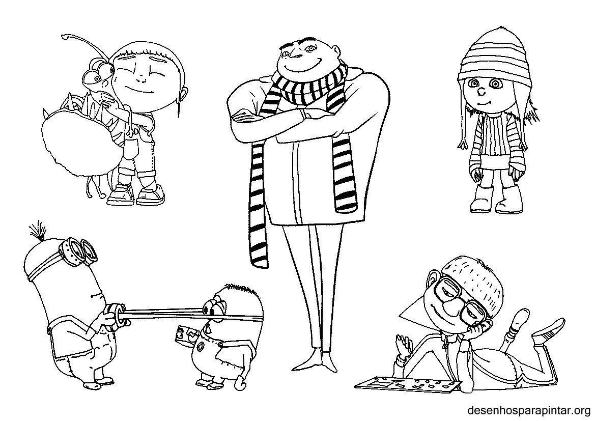 desenho do minion stuart para imprimir