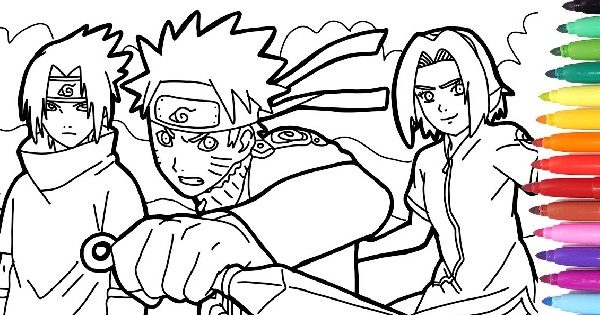 desenhos naruto para colorir