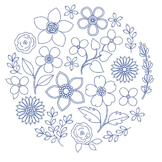 flores para bordar fácil