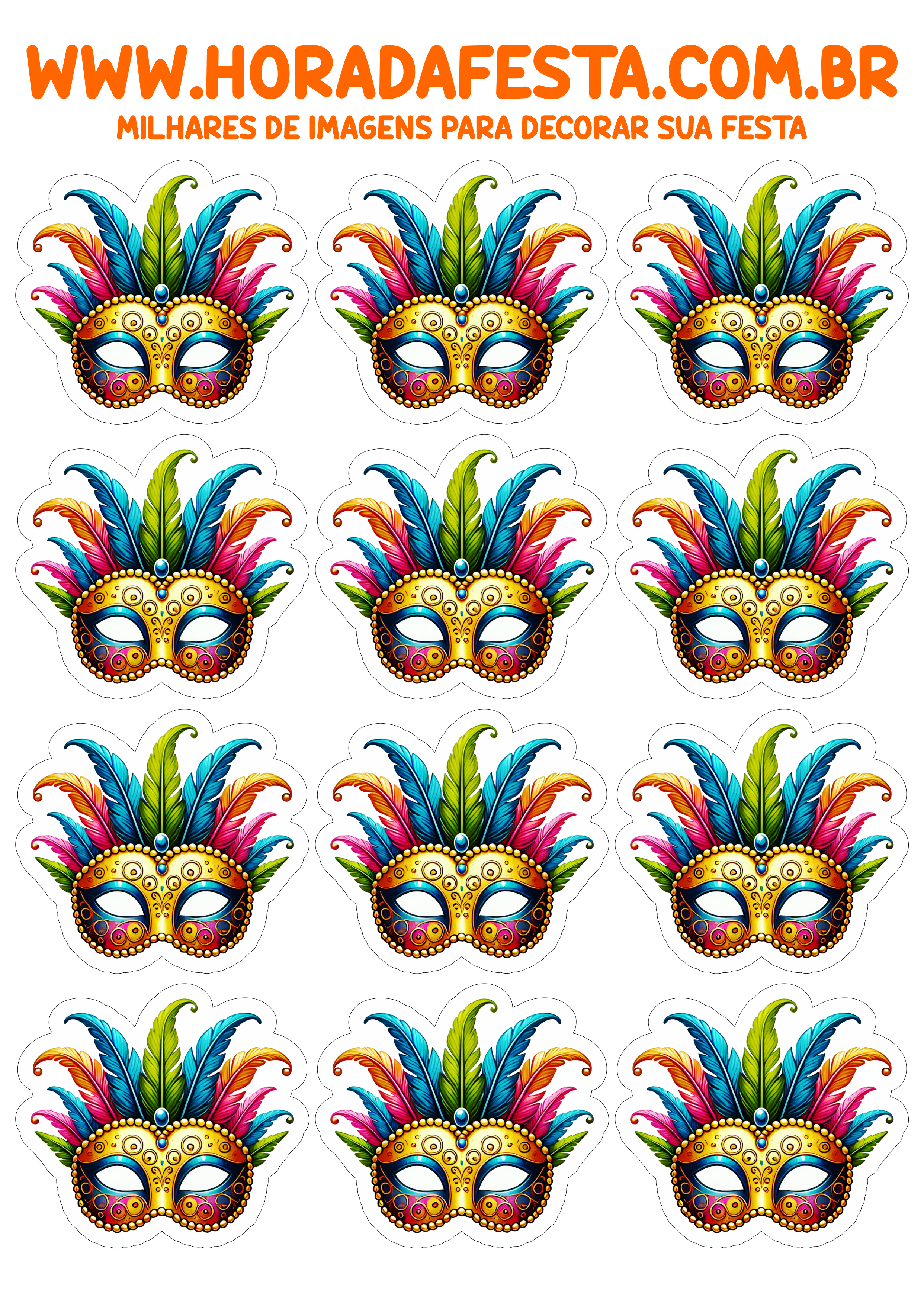 moldes carnaval para festa