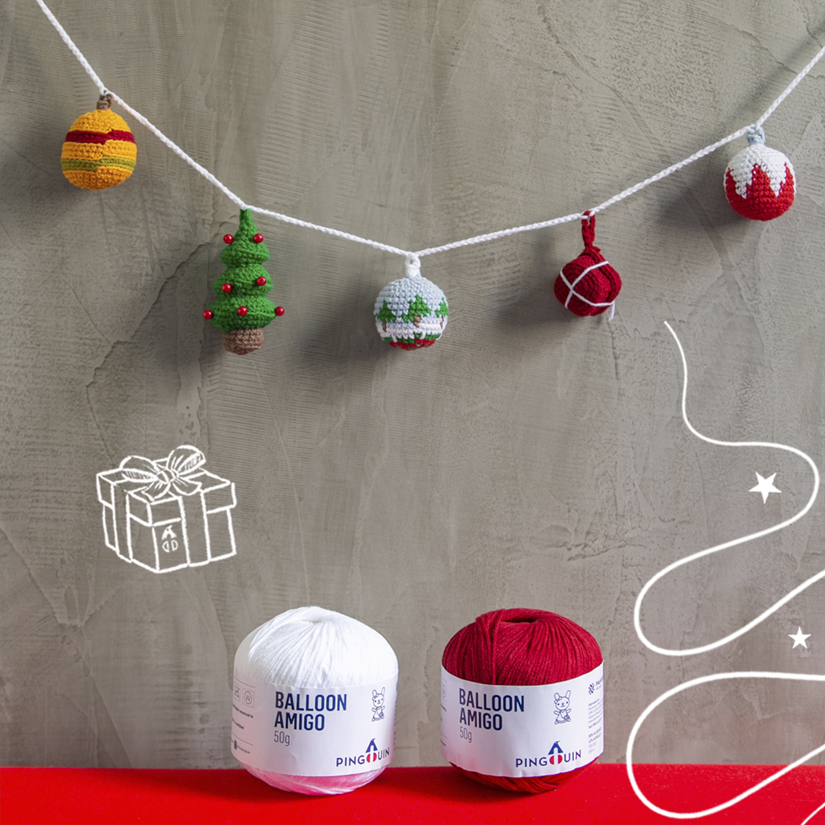 Enfeites de Natal amigurumi