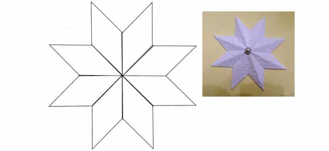 molde estrela natal