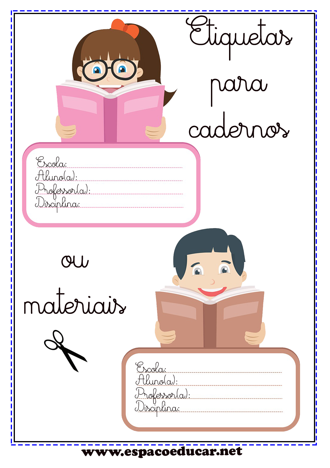 etiqueta escolar para imprimir grátis